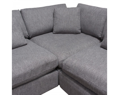 Diamond Sofa Arcadia 3PC Fabric Corner Sectional with Feather Down Seating - Gray