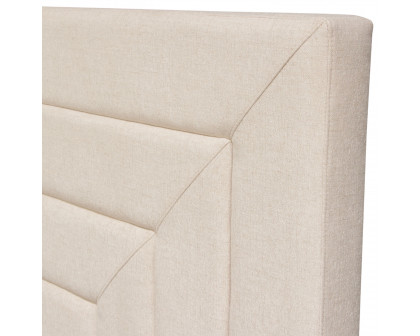 Diamond Sofa Arden Fabric Eastern King Bed with 54" Headboard - Cream