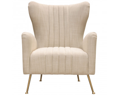 Diamond Sofa™ Ava Linen Chair with Gold Leg - Sand