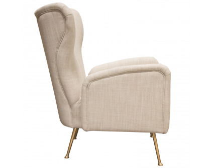 Diamond Sofa™ Ava Linen Chair with Gold Leg - Sand