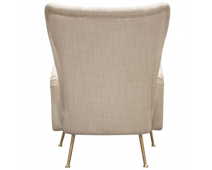 Diamond Sofa™ Ava Linen Chair with Gold Leg - Sand