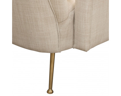 Diamond Sofa™ Ava Linen Chair with Gold Leg - Sand