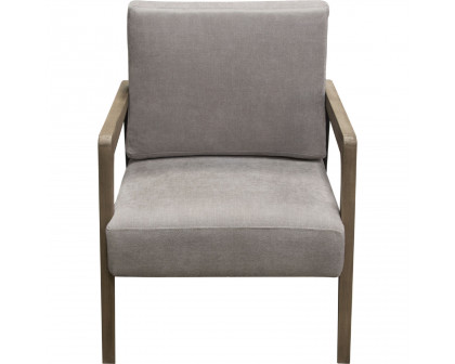 Diamond Sofa Blair Fabric Accent Chair with Curved Wood Leg Detail - Gray