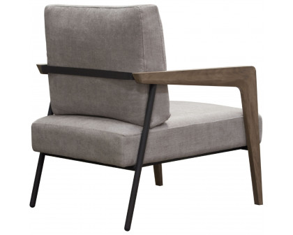 Diamond Sofa Blair Fabric Accent Chair with Curved Wood Leg Detail - Gray