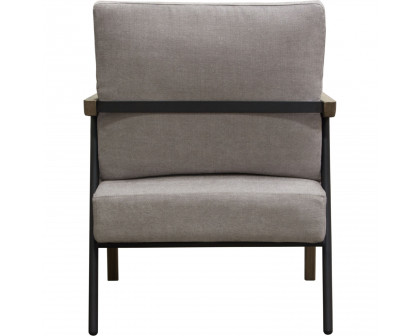 Diamond Sofa Blair Fabric Accent Chair with Curved Wood Leg Detail - Gray