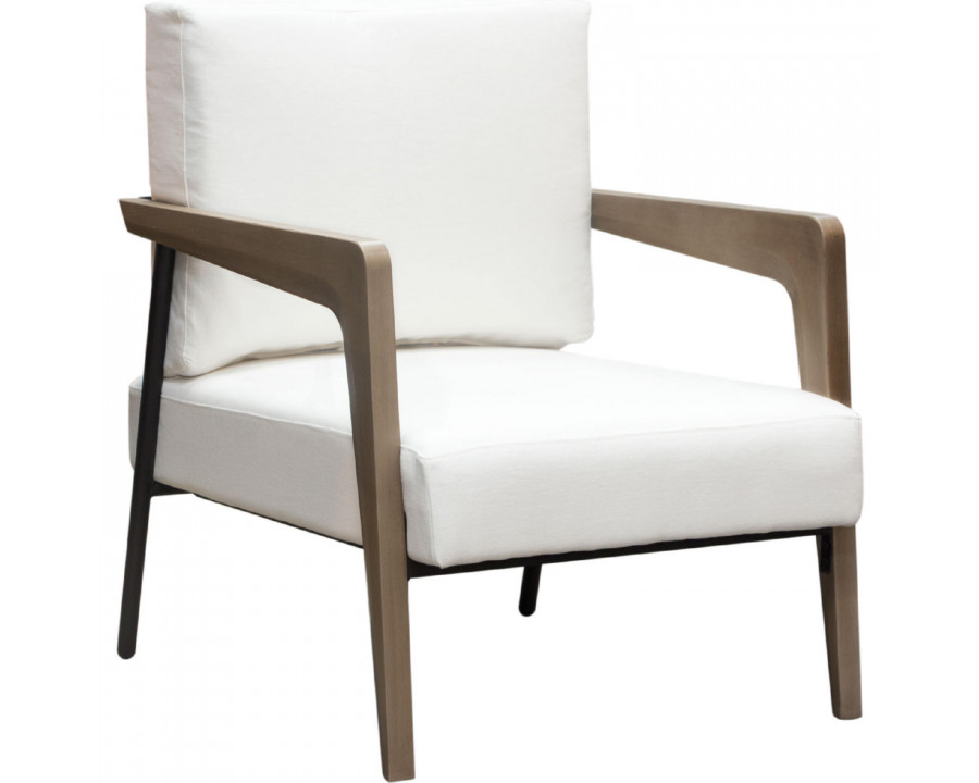 Diamond Sofa - Blair Fabric Accent Chair with Curved Wood Leg Detail