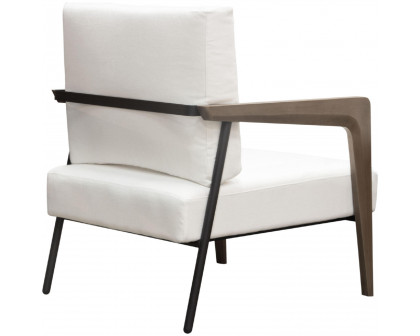 Diamond Sofa™ Blair Fabric Accent Chair with Curved Wood Leg Detail - White