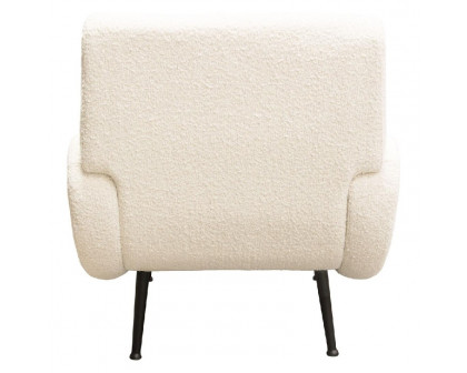 Diamond Sofa™ Cameron Boucle Textured Fabric Accent Chair with Black Leg - Bone