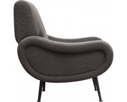 Diamond Sofa™ Cameron Boucle Textured Fabric Accent Chair with Black Leg - Charcoal