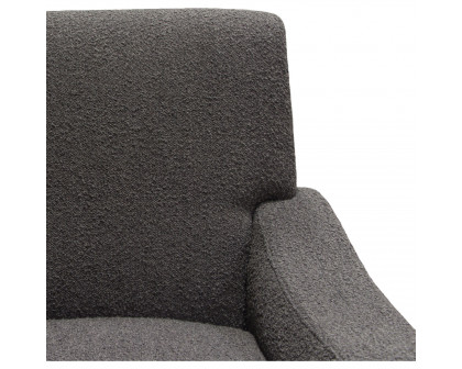 Diamond Sofa™ Cameron Boucle Textured Fabric Accent Chair with Black Leg - Charcoal