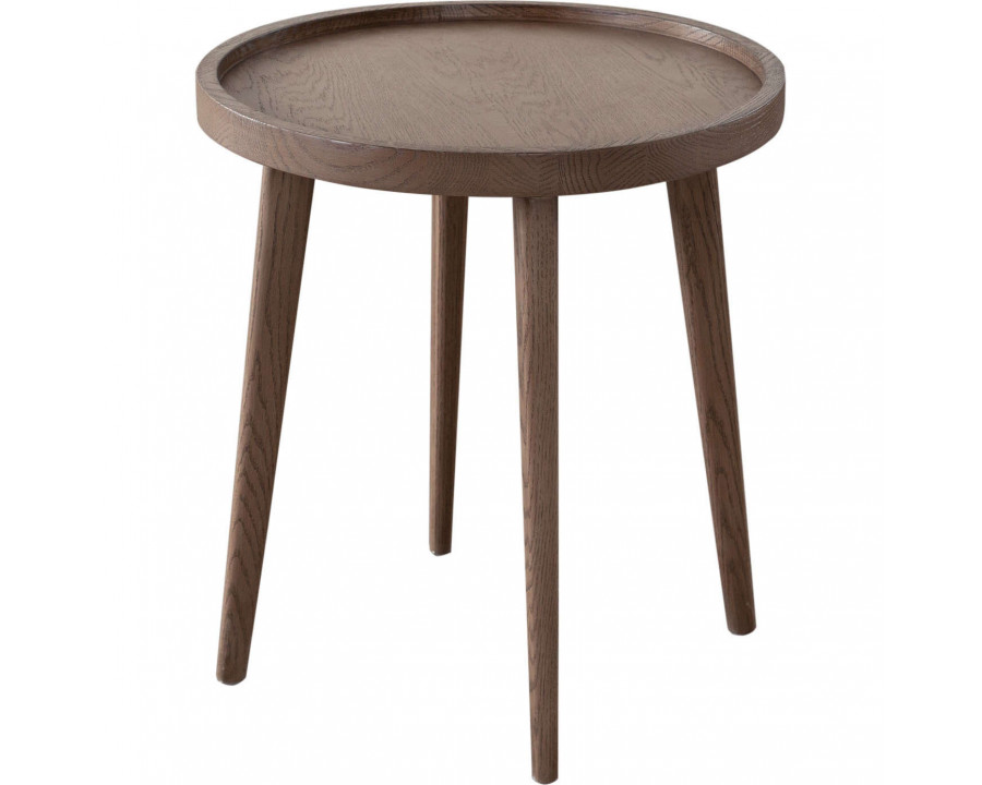 Diamond Sofa - Clover Round End Table in Oak Finish