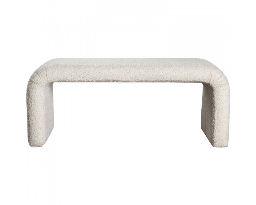 Diamond Sofa - Conrad Boucle Fabric Accent Bench in Ivory