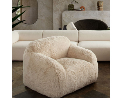 Diamond Sofa - Dawson Faux Fur Accent Chair in Yak Sand Natural