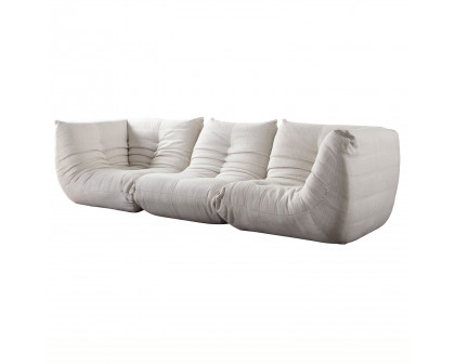 Diamond Sofa Ezra 3PC Fabric Modular Sofa - Cream