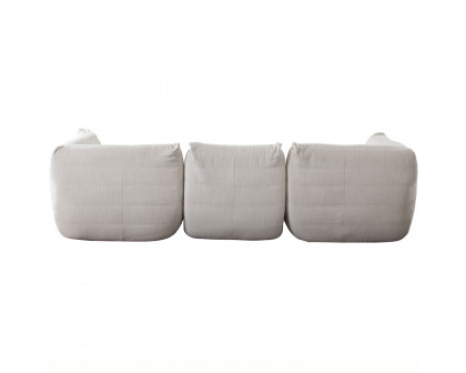 Diamond Sofa Ezra 3PC Fabric Modular Sofa - Cream