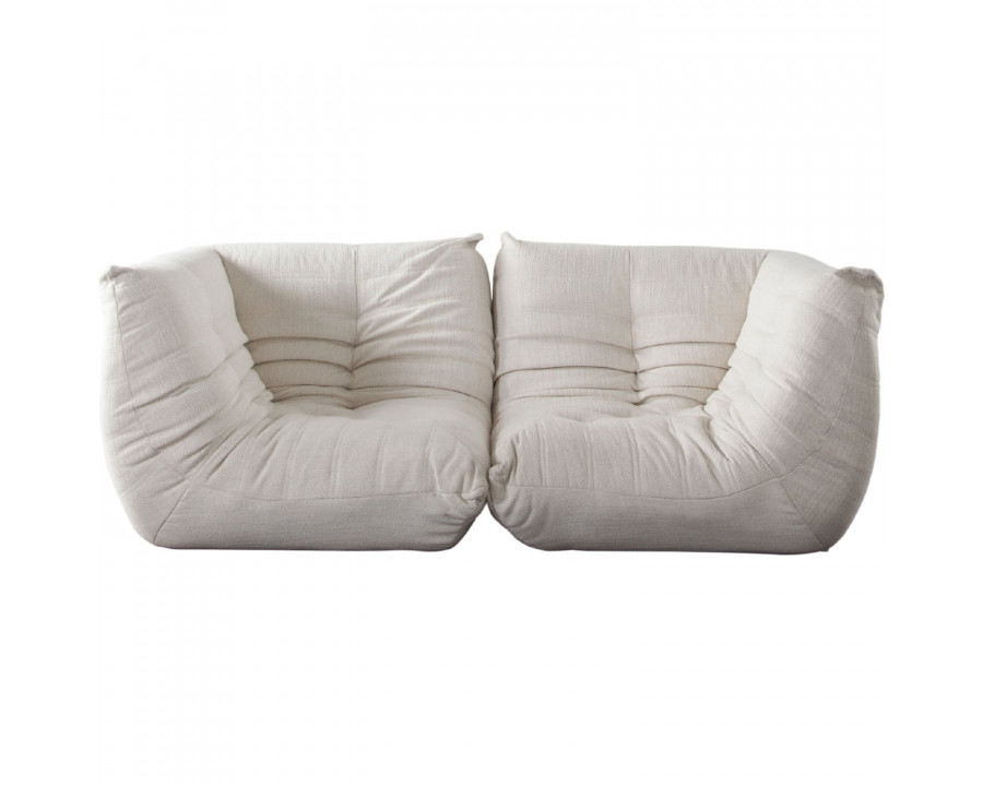 Diamond Sofa Ezra 2PC Fabric Modular Sofa - Cream