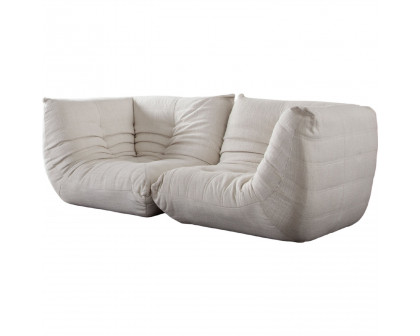 Diamond Sofa Ezra 2PC Fabric Modular Sofa - Cream