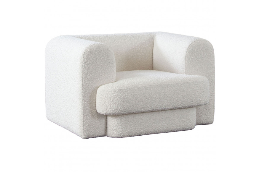 Diamond Sofa™ Form Boucle Fabric Chair - Ivory