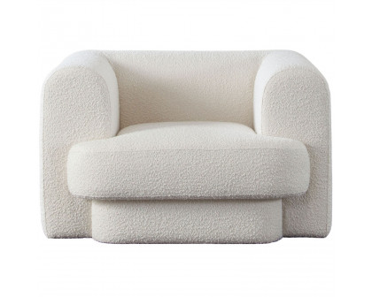 Diamond Sofa™ Form Boucle Fabric Chair - Ivory