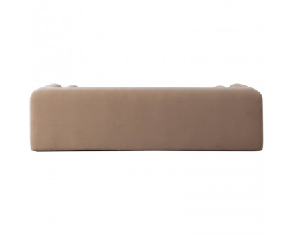 Diamond Sofa Form Performance Velvet Sofa with Two Accent Pillow Balls - Camel