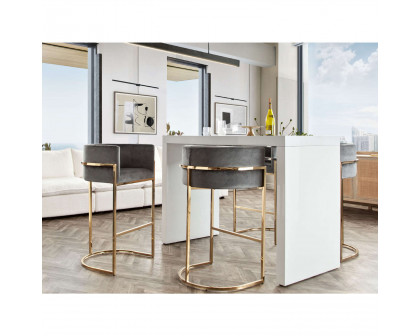 Diamond Sofa - Icon White Lacquer Waterfall Bar Height Table