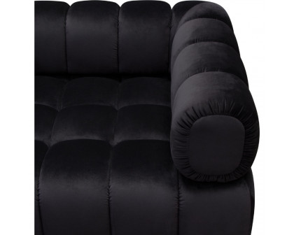 Diamond Sofa™ Image Low Profile Velvet Chair with Brushed Gold Base - Black