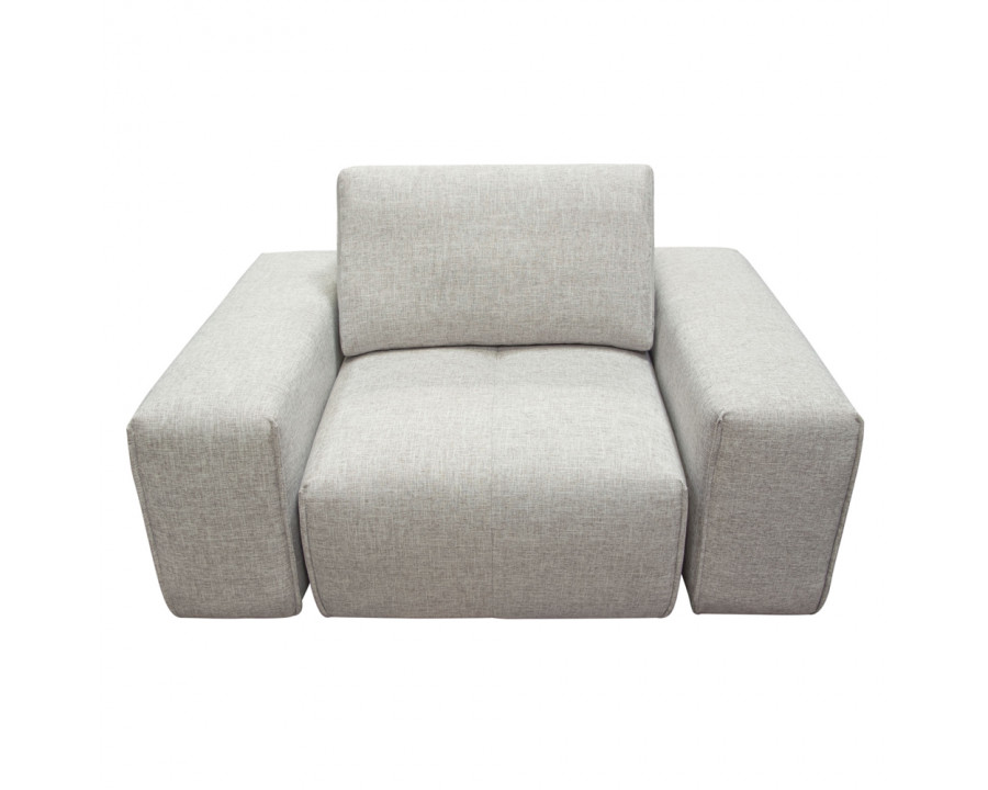 Diamond Sofa - Jazz Modular Fabric 1-Seater with Adjustable Backrest in Light Barley