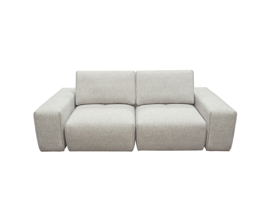 Diamond Sofa - Jazz Modular Fabric 2-Seater with Adjustable Backrests in Light Barley