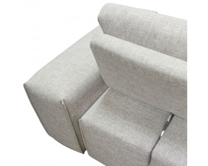 Diamond Sofa - Jazz Modular 5-Seater Fabric Corner Sectional with Adjustable Backrests in Light Barley