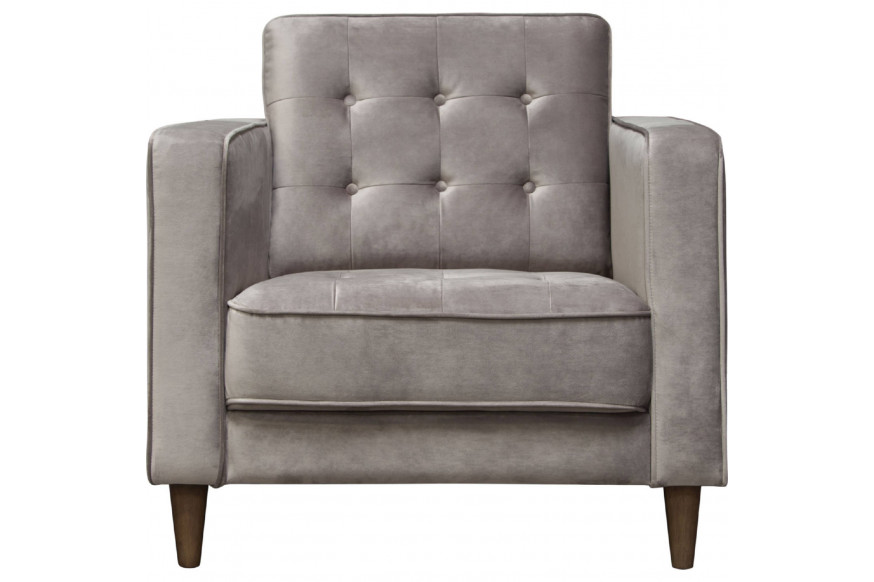 Diamond Sofa™ Juniper Velvet Tufted Chair - Champagne Gray