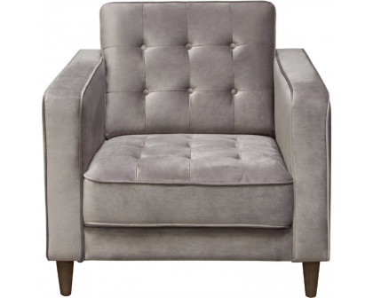 Diamond Sofa™ Juniper Velvet Tufted Chair - Champagne Gray