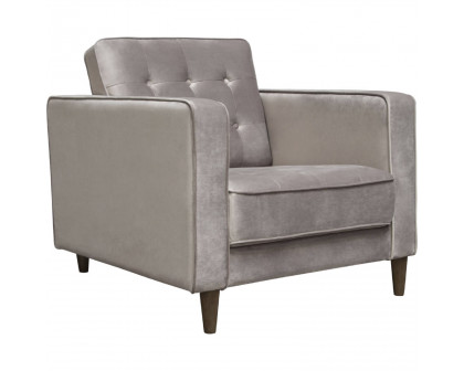 Diamond Sofa™ Juniper Velvet Tufted Chair - Champagne Gray