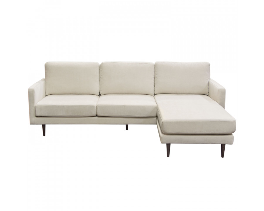 Diamond Sofa Kelsey Fabric Reversible Chaise Sectional - Cream