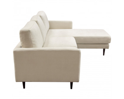 Diamond Sofa Kelsey Fabric Reversible Chaise Sectional - Cream