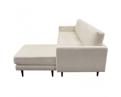 Diamond Sofa Kelsey Fabric Reversible Chaise Sectional - Cream