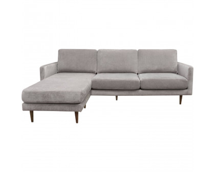 Diamond Sofa Kelsey Fabric Reversible Chaise Sectional - Gray