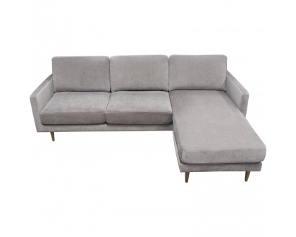 Diamond Sofa Kelsey Fabric Reversible Chaise Sectional - Gray