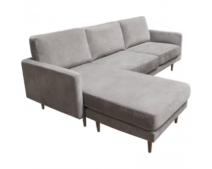 Diamond Sofa Kelsey Fabric Reversible Chaise Sectional - Gray