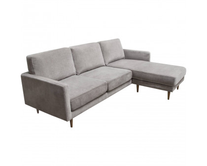 Diamond Sofa Kelsey Fabric Reversible Chaise Sectional - Gray