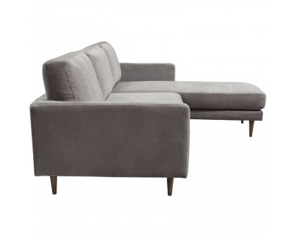 Diamond Sofa Kelsey Fabric Reversible Chaise Sectional - Gray