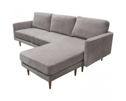 Diamond Sofa Kelsey Fabric Reversible Chaise Sectional - Gray