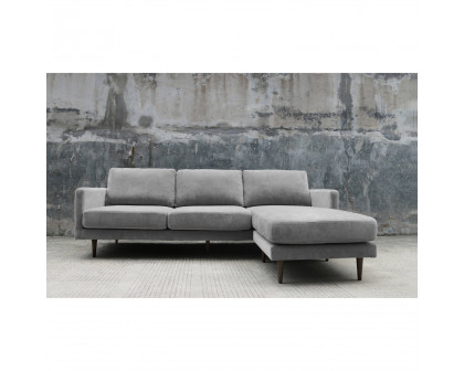 Diamond Sofa Kelsey Fabric Reversible Chaise Sectional - Gray