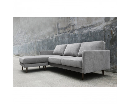 Diamond Sofa Kelsey Fabric Reversible Chaise Sectional - Gray