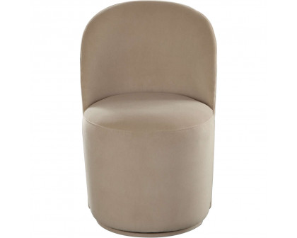 Diamond Sofa Kendall Performance Velvet Dining/Accent Swivel Chair - Light Camel