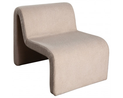 Diamond Sofa™ Lana Looped Shearling Fabric Accent Chair - Camel