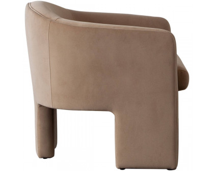 Diamond Sofa - Leyah Performance Velvet Accent Chair in Camel