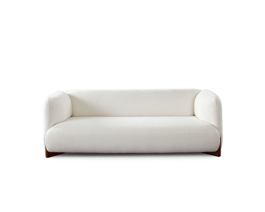 Diamond Sofa - Link Elite Fabric Sofa with Wood Leg in Ivory