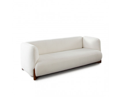 Diamond Sofa - Link Elite Fabric Sofa with Wood Leg in Ivory