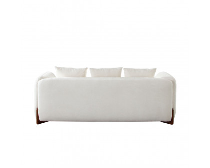 Diamond Sofa - Link Elite Fabric Sofa with Wood Leg in Ivory