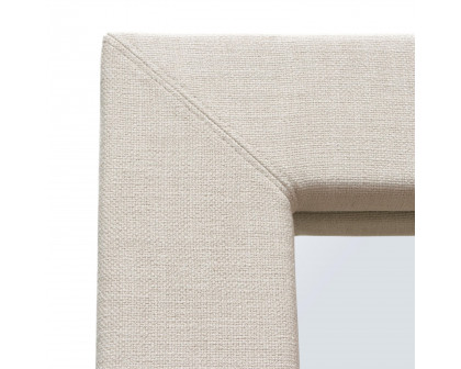 Diamond Sofa - Luxe Linen Fabric Free-Standing Mirror with Locking Easel Mechanism in Sand